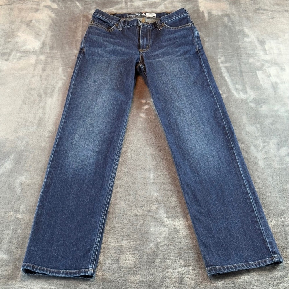 Carhartt Rugged Flex Loose Fit Jeans Women 2 Regular Dark Wash Denim Mid Rise